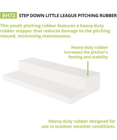 Champion Sports Youth League Step Down Pitching Rubber - White - Buy Online on GoSupps.com