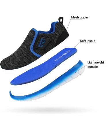 DREAM PAIRS Kids Breathable Sneakers | Running Shoes - Size 6 Big Kid - Black/Grey/Royal - Buy Online on GoSupps.com