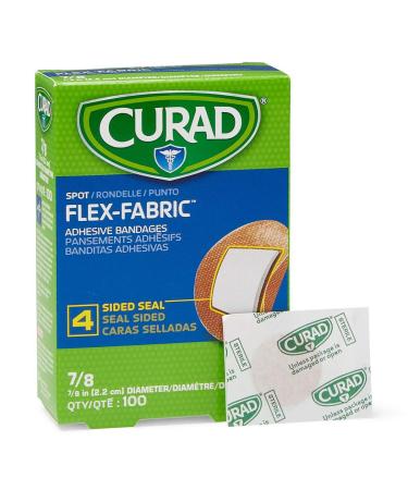 Curad Flex Fabric Spot Adhesive Bandages 7/8 Diameter - Box of 100 - Buy Online on GoSupps.com