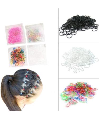 250 Black Hair Bands Elastic Small Braiding Dreads Cornrows Dreadlocks Rubber Rings (Black) - Buy Online on GoSupps.com