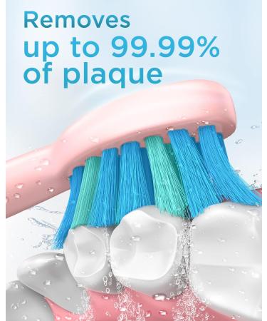Sonic Electric Toothbrush for Adults and Kids - Rechargeable with 8 Brush Heads, 5 Cleaning Modes - Pearl Pink | 1 Count - Buy Online on GoSupps.com