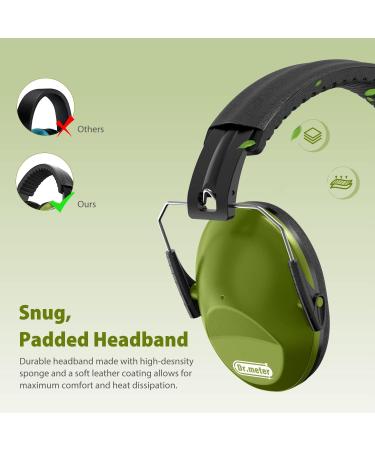 Dr.meter Children Ear Defenders SNR 27dB Protective Earmuffs - Army Green - Buy Online on GoSupps.com