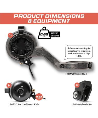 Closethegap RACEDAY SL Karbon Bicycle Computer Bracket | 31.8mm Handlebar Holder for GoPro Garmin Wahoo Bryton & Lights - Premium Accessories for Cyclists - Buy Online on GoSupps.com