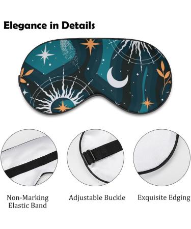 Buy Soft Sleeping Mask with Adjustable Strap - Sun Moon Clouds Stars Eye Mask for Comfortable Sleep - Buy Online on GoSupps.com
