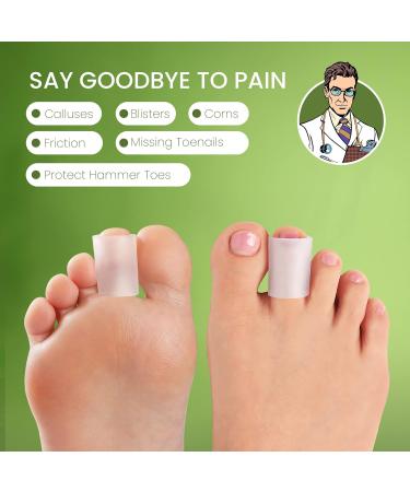 Welnove Aloe Vera Infused Silicone Toe Protectors - 12-Pack for Hammer Toes, Corns, Calluses, and Blisters - Soft Gel Cushions for Pain Relief - Buy Online on GoSupps.com