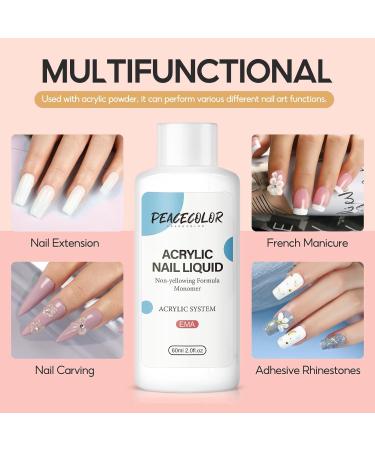 PEACECOLOR Acrylic Nail Kits Full Set for Beginners 6 Colors Acrylic Powder Set with Liquid Monomer 10PC Nail Forms Nail Art Brush Professional Acrylic Nails Kit for Home Salon DIY KAP0071 - Buy Online on GoSupps.com
