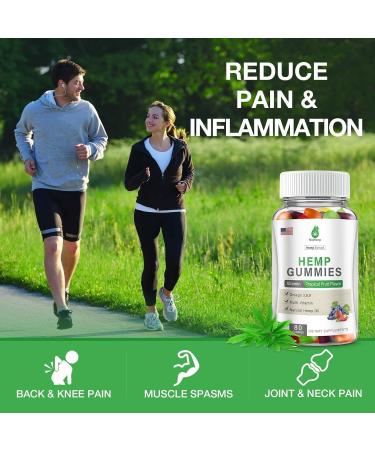 Hemp Gummies 2 Packs for Pain, Sleep, Anxiety - Hemp Gummy 100% Natural Organic Extra Strength High Potency with Pure H mp Oil Extract Vegan Bear Candy - Buy Online on GoSupps.com