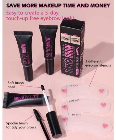 10 Pcs Waterproof Brow Gel Thickening Tinted Eyebrow Gel Eyebrows Filler Gel Long-Lasting Eyebrow Makeup for Women -02#Medium Brown 02# Medium Brown - Buy Online on GoSupps.com