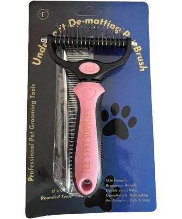 Pet Cat brush & Dog brush Double sided De-Matting De-shedding Rake for medium to long hair - Professional Grooming Tool for Tangle-Free Fur comes with a Bonus FREE stainless steel Comb (Blue) - Buy Online on GoSupps.com