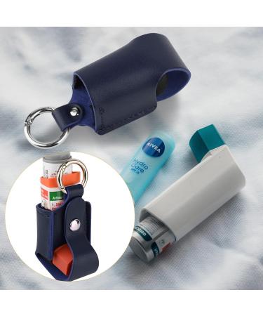 Beautyflier Asthma Inhaler Holder | Durable Microfiber Leather Travel Keychain for Kids & Adults | Stylish Blue Design - Buy Online on GoSupps.com