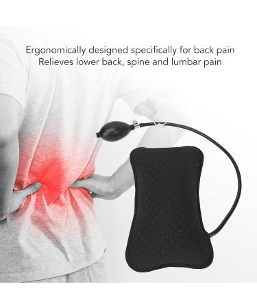 EQULUP Inflatable Lumbar Pillow | Self-Inflating Back Support | Adjustable Travel & Office Pillows | Perfect for Car & Travel - Black - Buy Online on GoSupps.com