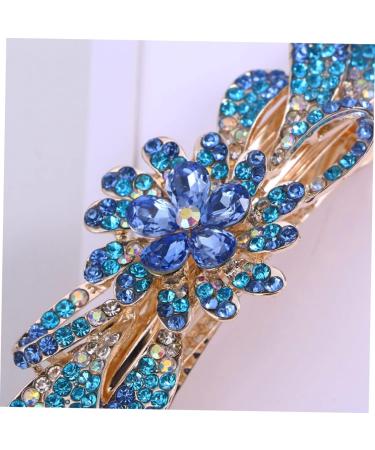 minkissy 1pc Rhinestone Hair Clips Bridal Hair Clip Rhinestone Barrettes Crystal Hair Clips Rhinestone Hair Barrette Women Hair Clips Flower Hair Clip Bride Spring Ponytail - Buy Online on GoSupps.com