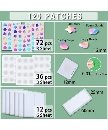 Acne Pimple Patch | Hydrocolloid Cover | 120 Pack | Star Heart Shape | Zit Breakouts & Blemish Spot Stickers - Buy Online on GoSupps.com