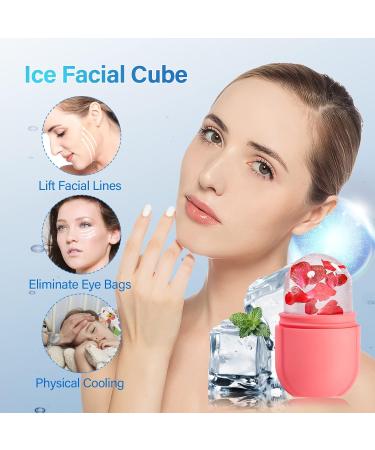 Buy Ice Roller for Face & Eye - Skin Care Kit for Brighter Skin Reduced Fine Lines Shrink Pores & Acne Relief - Pink - Buy Online on GoSupps.com