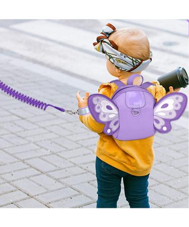 Accmor Toddler Harness Backpack Leash - Cute Butterfly Kid Backpack with Anti Lost Wrist Link - Purple Oval - Buy Online on GoSupps.com
