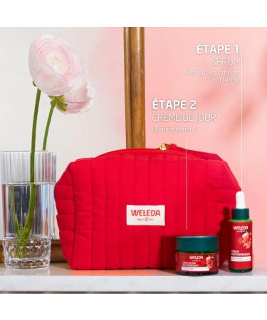 WELEDA - MACA POMEGRANATE FACE KIT - Day Cream + Firming Serum - Firming anti-aging treatment for women aged 40 and over - Reduces wrinkles and firms - NATRUE* - Vegan*** - 40+30 ml - Buy Online on GoSupps.com