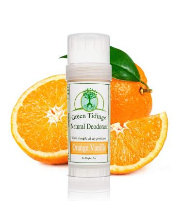 Green Tidings Natural Deodorant (Orange Vanilla  2.7 Ounce (Pack of 1)) Orange Vanilla 2.7 Ounce (Pack of 1)