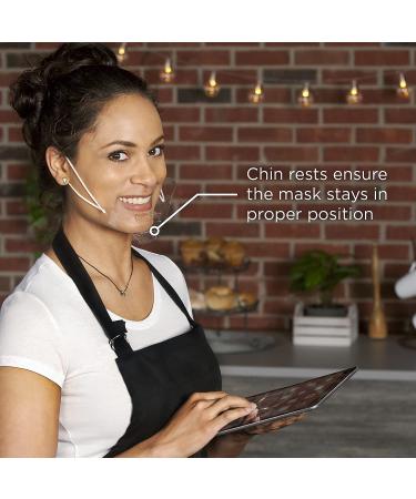 (30 Pack) Ultralight Transparent Hygienic Open Face Shield | Anti-Fog Reusable Clear Mask for Foodservice, Hospitality, and Retail - Buy Online on GoSupps.com