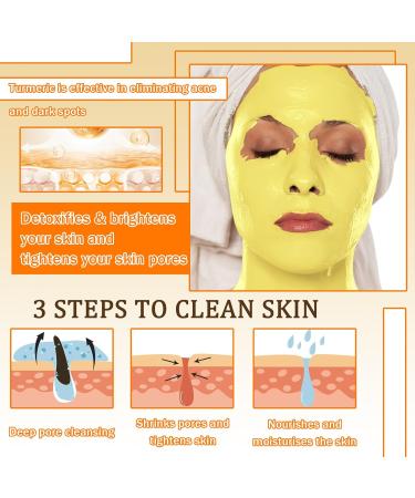 Turmeric Clay Facial Mask - Oil Control Long Lasting Moisturizing & Deep Cleansing Face Mud Mask | International Shipping Available - Buy Online on GoSupps.com
