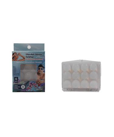 Top Med Soft Silicone Earplugs Value Pack 6 Pairs Original Moldable Silicone Putty Ear Plugs for Sleeping Snoring Swimming Travel Adult