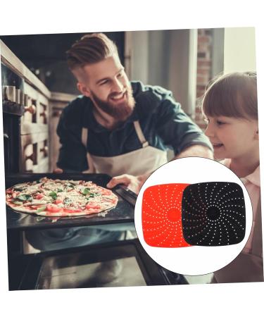 Alipis 2pcs Silicone Fryer Cushion with Home Reusable Mats Raised Air Accessories Liner for Mat Non-Stick Black 20X20X1CM - Buy Online on GoSupps.com