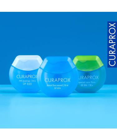 Curaprox Tooth Flap DF 834 - Dental Flossed Waxed with Mint for Tight Gaps - 50m Pack - International Shipping Available - Buy Online on GoSupps.com