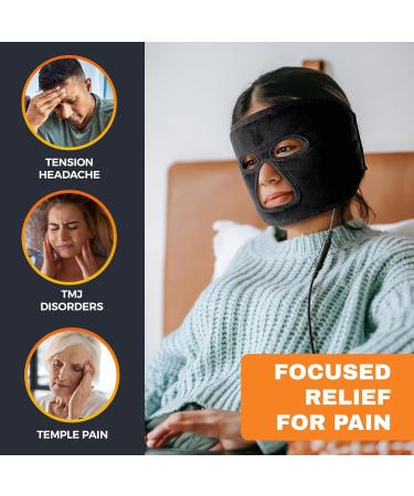 EX-Large Heated Face Mask for Sinusitis & TMJ Relief | 3 Heat & 5 Timer Settings | Moist Heat Therapy for Tension Headaches - Buy Online on GoSupps.com