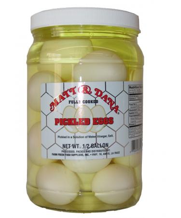 Pickled White Eggs - 1/2 Gallon