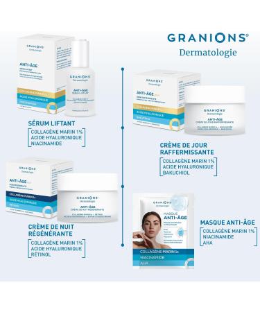  Granions GRANIONS Anti-Aging Face Serum - Collagen and Hyaluronic Acid + Niacinamide Oat Extract - Skincare Anti Ride Marine Collagen - Dermatologically Tested - Anti-Wrinkle Lifting Serum 30 ml - Buy Online on GoSupps.com