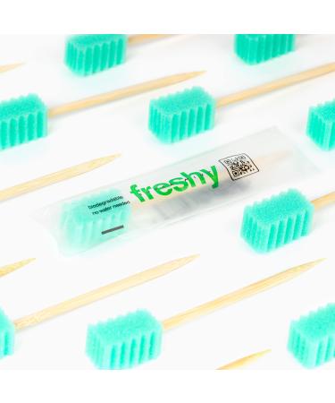Biodegradable Super Freshy - Waterless Pre-Pasted Disposable Toothbrush | Better Than Gum Easier Than a Toothbrush - After Coffee | After Lunch | On The Go Clean Mouth Solution - 20 Count