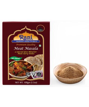 Rani Meat Curry Masala 21-Spice Blend 3.5oz - All Natural, Vegan, Gluten Friendly | Indian Origin Non-GMO Meat Curry Masala - 3.5 Ounce Pack - Buy Online on GoSupps.com