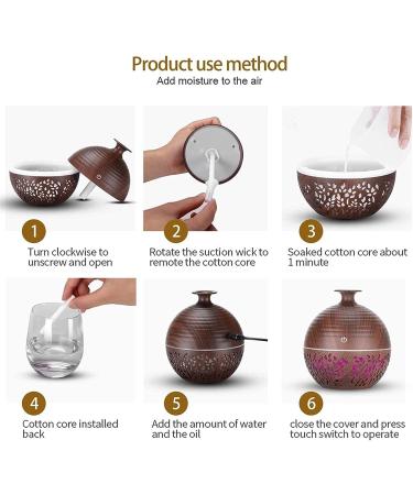 130ml Essential Oil Diffuser - Portable Aromatherapy Humidifier with Cool Mist & 7 LED Color Lights - Ideal for Home & Travel - Buy Online on GoSupps.com