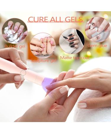 ANGNYA Portable Mini UV LED Nail Lamp Pen Shape | 6W Curing Lamp for Gel Nails | Professional DIY Nail Dryer in Pink - Buy Online on GoSupps.com