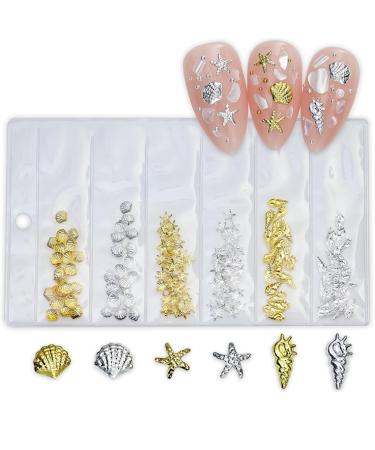 VONNST Nail Decorations Metal Art Studs 3D Metal Art Jewelry Decorations Bows Heart Bubble Multi-Shapes Decoration Accessories 14