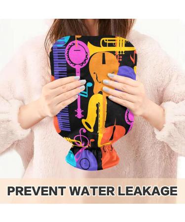 Buy Naanle Colorful Jazz Music Hot Water Bottle - 2L Large Heat Bottle for Pain Relief & Therapy | Ideal for Bed Hands Feet - Transparent & Stylish - Buy Online on GoSupps.com