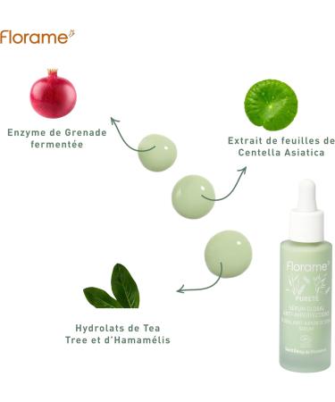 Florame S rum Global Anti-imperfections 30 ml Alternative Naturelle au R tinol Boutons Points Noirs & Pores Peaux Mixtes Grasses Fabriqu en France - Buy Online on GoSupps.com