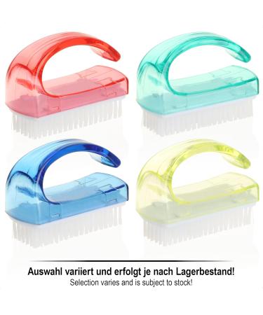 com-four 4X Nail Brush Set Hand Washing & Cleaning Brush with Handle Color Mix (4 Pieces) - International Shipping Available - Buy Online on GoSupps.com