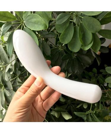 Natural White Jade Crystal Quartz Stone Massage Stick - 1 Piece | International Shipping Available - Buy Online on GoSupps.com