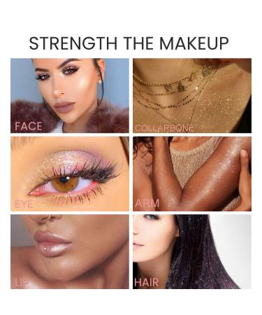 Polvo De Hadas 3-Color Highlighter & Body Glitter Powder (01) - Shimmering Fairy Makeup for Face & Body - Buy Online on GoSupps.com
