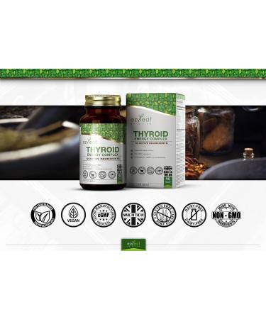 Ezyleaf Thyroid Complex | Thyroid Support Supplement with L-Tyrosine & Ashwagandha | UK ISO Certified | 90 Capsules - Buy Online on GoSupps.com