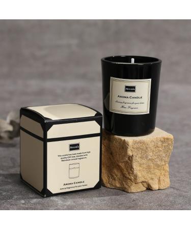 Frosted Cup Aromatherapy Candle 1.76oz Home Scented Candle Women's Summer Fragrance Candle Botanical Soy Candle English Pear Freesia Scented Gift Candle Decor Black English Pear Freesia Black