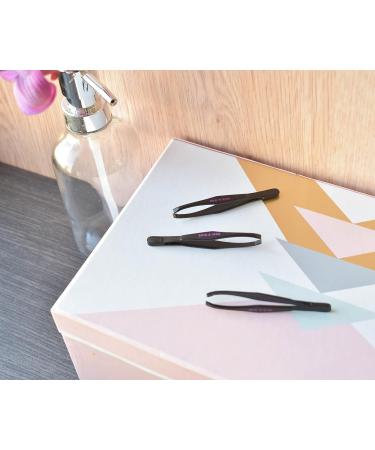 Black Steel Straight Tip Tweezers - Precision Hair Removal Tool | 1 Pc - Buy Online on GoSupps.com