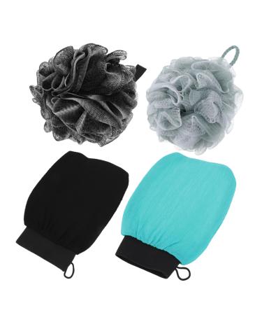 IWOWHERO 2 Sets Bath Set Exfoliating Body Sponge Shower Sponge Shower Scrubber for Body Shower Pouf Body Scrub Gloves Bathing Body Scrubbers Bathing Gloves Rayon Take a Bath Toiletries