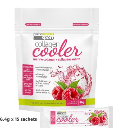Prairie Naturals Marine Collagen Cooler Raspberry Rain Flavour 6.4g x 15 packs. Antibiotic free dairy free gluten free soy free no artificial sweeteners wild-caught sustainable fish. - Buy Online on GoSupps.com