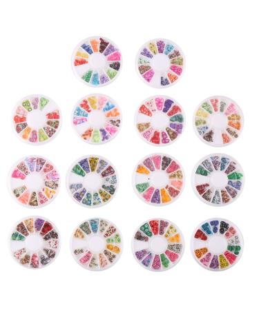 DECORA 14 Case of Nail Art Fruit Slice Soft Clay Nail Decoration Perfect for Sticking to Slime, DIY Crafts Assorted 3D Slice