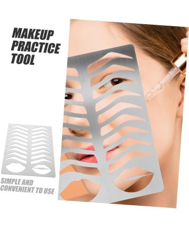 Mikinona Eyebrow Template Eyebrow Shaper Kit Eyebrow Mold Eyebrow Practice Template Stainless Steel Lipstick - Buy Online on GoSupps.com