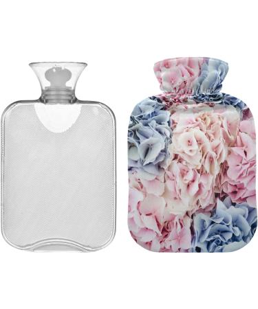 Naanle Hot Water Bottle with Lid - 1L Spring Hydrangeas for Menstrual Cramps Relief & Heat Therapy - Ideal for Hand & Foot Comfort - Buy Online on GoSupps.com
