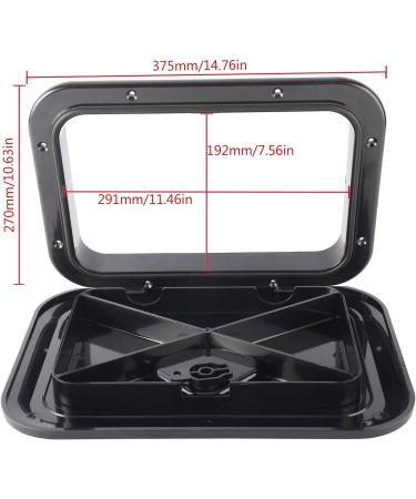 YaeMarine Marine Access Hatch 10-5/8 x14-3/4 Black - Buy Online on GoSupps.com