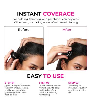 VELO Hairline Powder | Conceal Thinning Hair & Gray Roots | Stain-Proof Fibers for Men & Women - Dark Brown - Buy Online on GoSupps.com