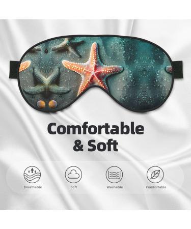 SSIMOO Seashells Sea Star Soft Sleep Eye Mask - Breathable Travel Eye Patch for Women - Perfect for Relaxation & Comfort - Buy Online on GoSupps.com